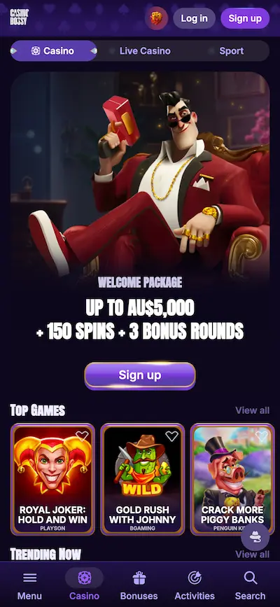 CasinoBossy - Casino ohne KYC 2026